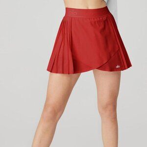 ALO Yoga Aces Tennis Skirt Classic Red Small NWOT